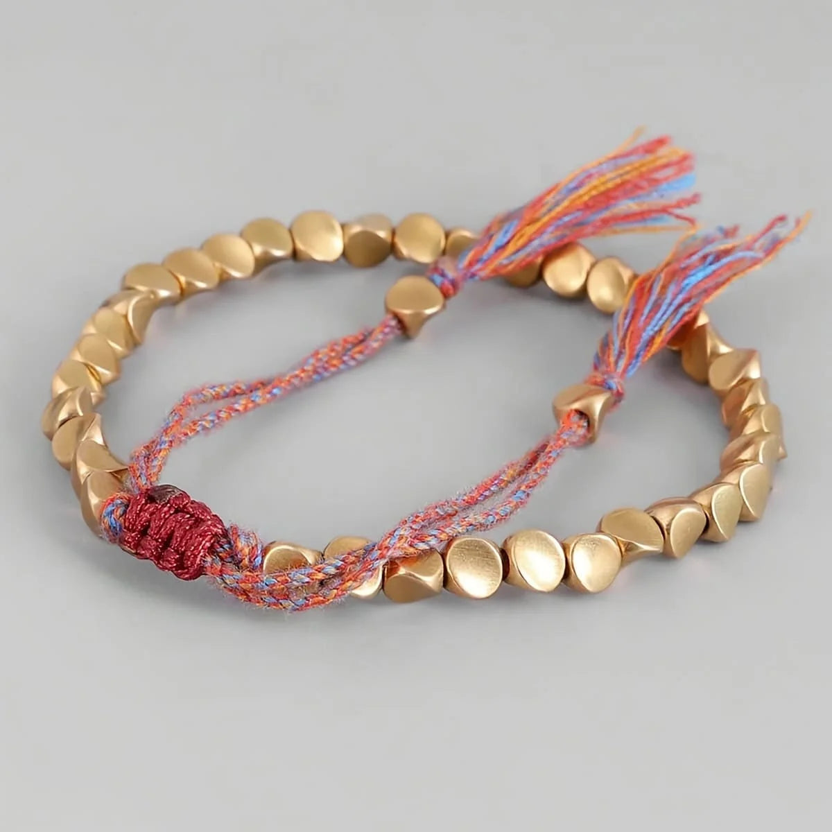 Unisex copper bracelet in gold color for strength, good luck, and energy alignment