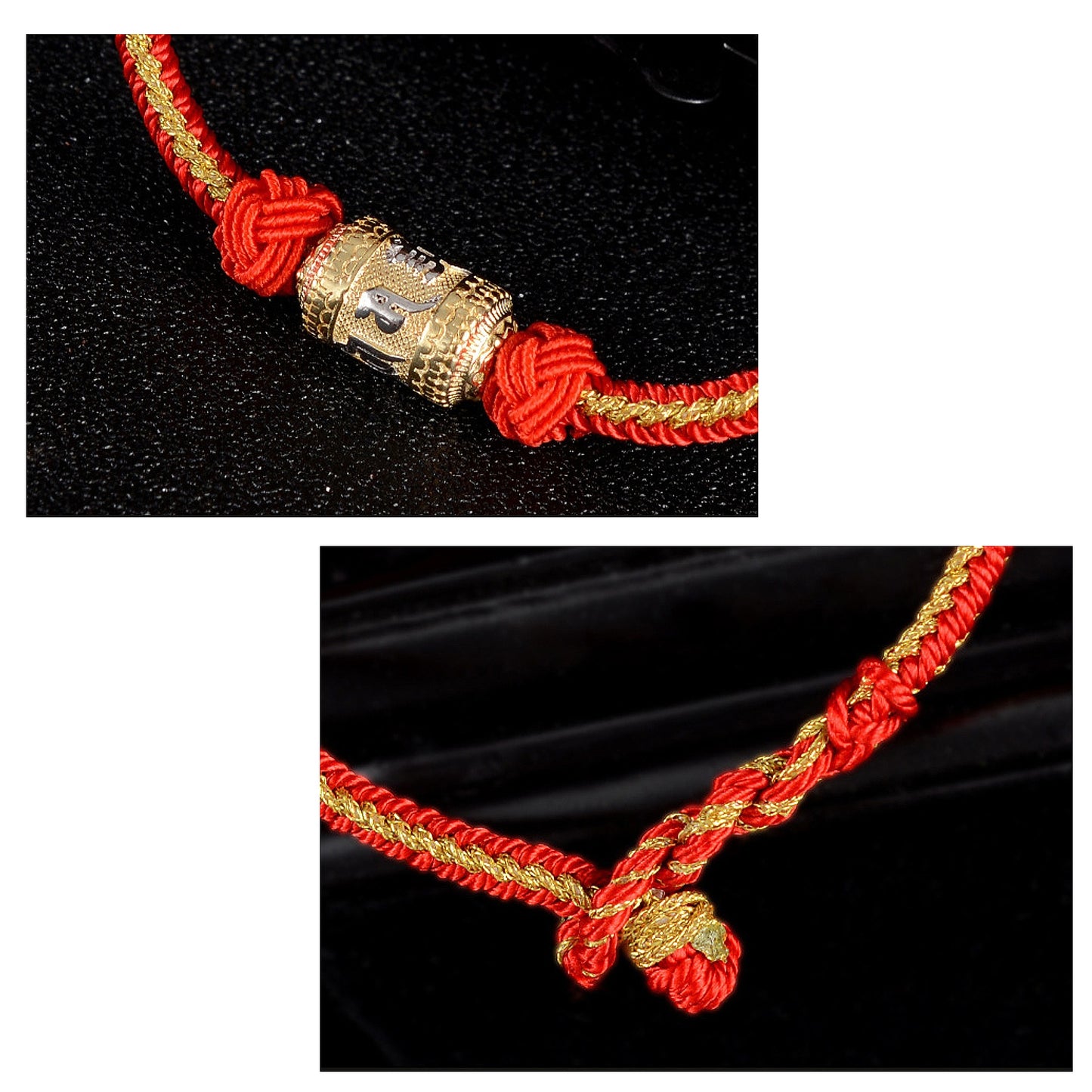Adjustable Tibetan Mantra Bracelet worn on wrist