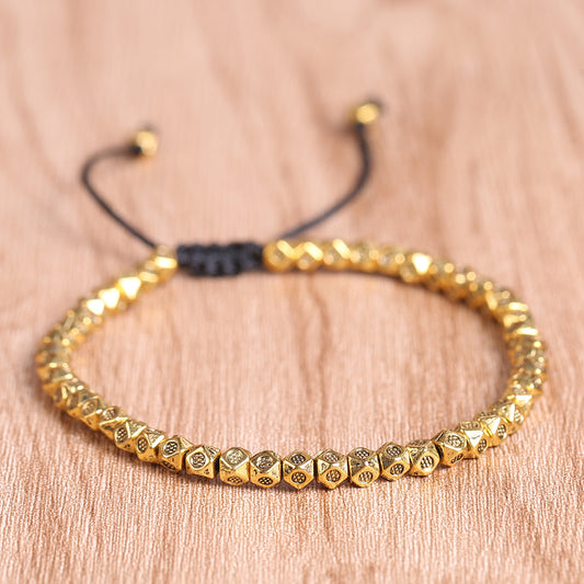 Copper Beads Harmony & Healing Bracelet with sacred Egg of Life design for spiritual growth