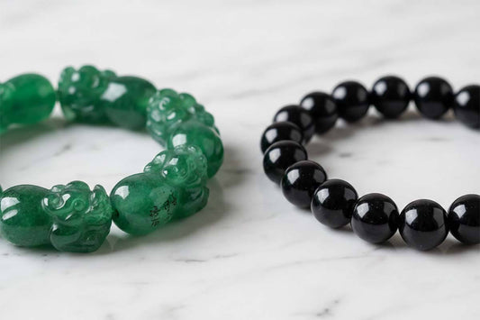 Handcrafted green jadeite and nephrite bracelets comparison guide for authenticity testing and material identification