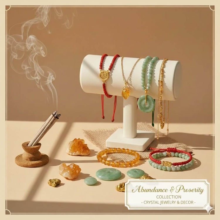 Abundance and Prosperity collection featuring natural Citrine and Jade jewelry by TrueZenBeads