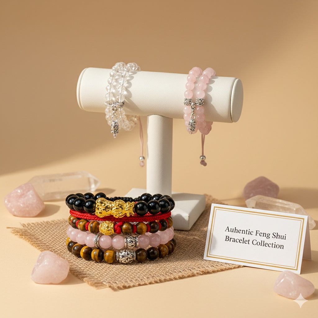 Authentic Feng Shui Bracelets Collection - Handcrafted Crystal Beads for Balance by TrueZenBeads