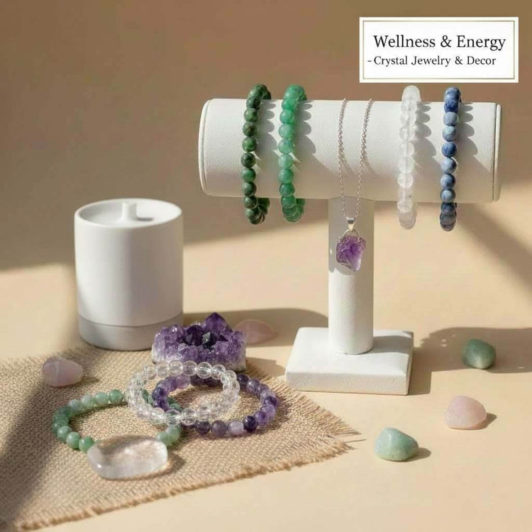 Wellness and energy crystal jewelry collection by TrueZenBeads