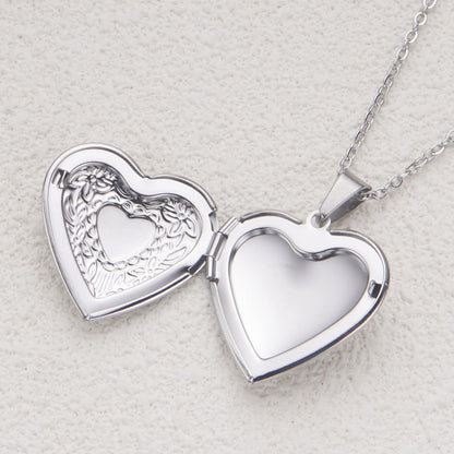 TrueZenBeads stainless steel heart locket necklace designed for mindfulness and meditation