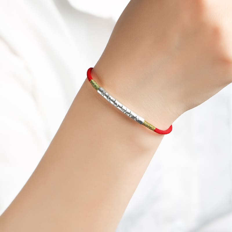 Tibetan lucky charm bracelet worn on wrist to attract blessings and ward off negative energy