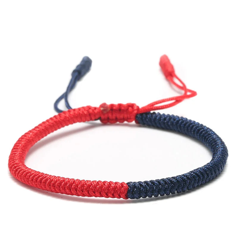 Yellow Buddhist knot bracelet representing freedom from material attachments
