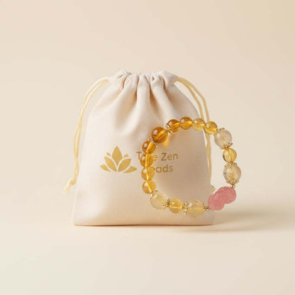 Golden Citrine Cultural Bracelet in elegant gift box packaging ready for traditional jewelry present