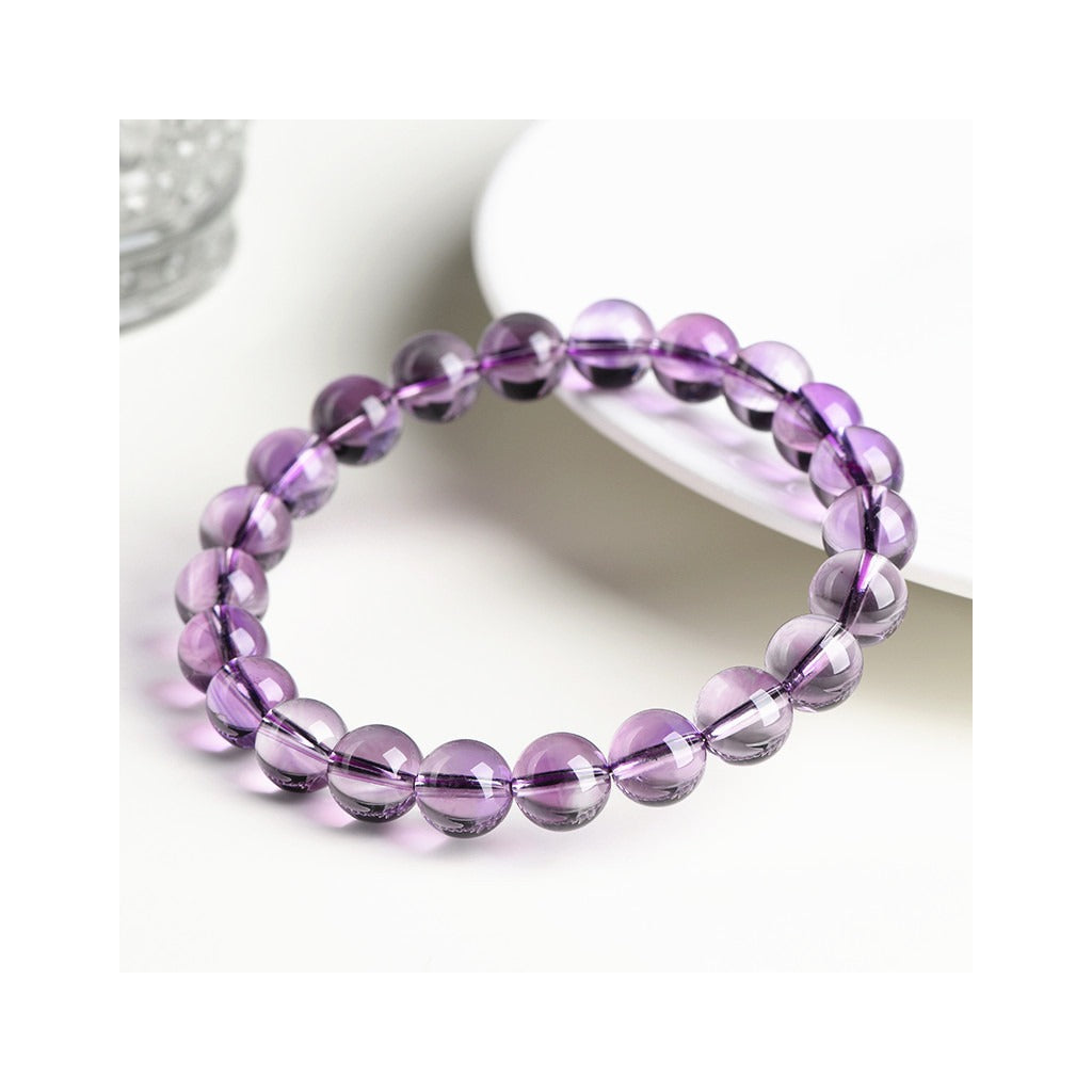 Light violet amethyst bracelet shown from an angled catalog view