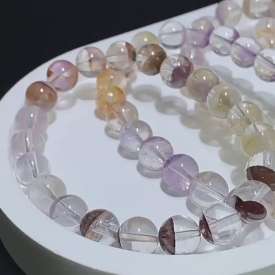 Auralite 23 Super Seven beaded stretch bracelet product video without text overlay