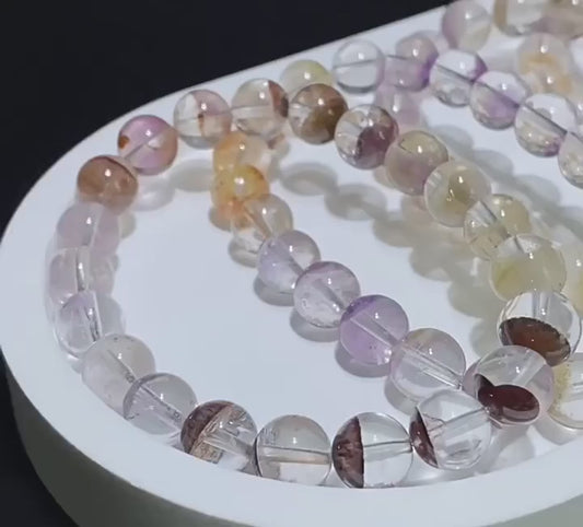 Auralite 23 Super Seven beaded stretch bracelet product video without text overlay