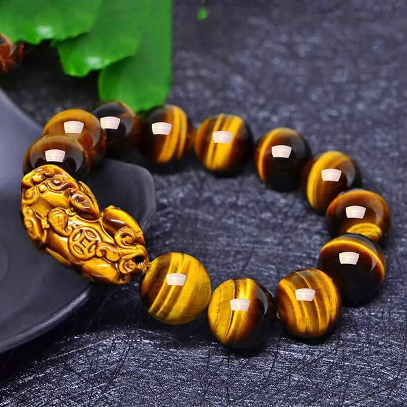 Tiger Eye Bracelet Size Guide - 12-14mm Beads Measurement Chart for Men