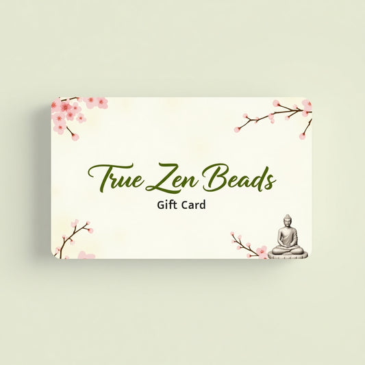 TrueZenBeads mindfulness gift card for spiritual jewelry and meditation gifts