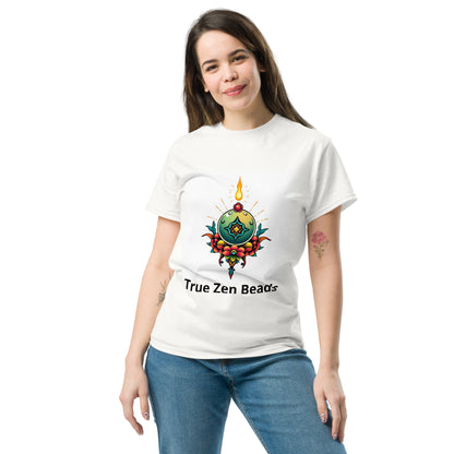 TrueZenBeads custom T-shirt with minimalist Zen logo for inner peace and comfort