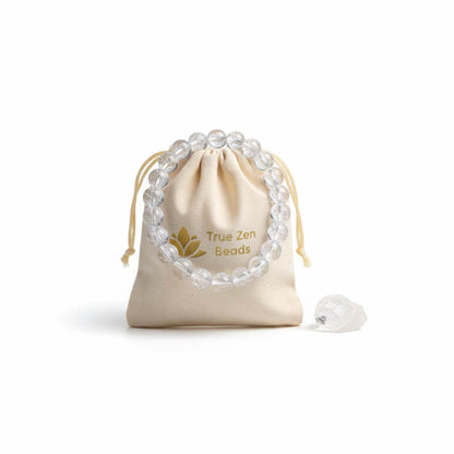 White Quartz Stone Bracelet in elegant gift box packaging ready for crystal jewelry present