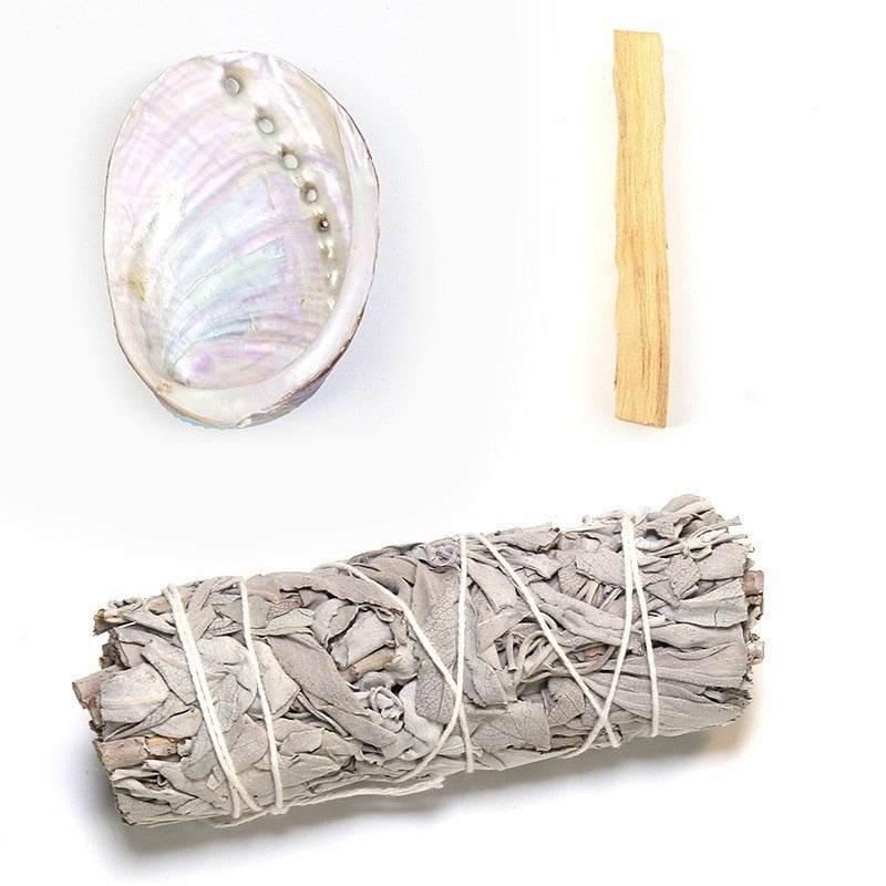 White Sage + Shell + Palo Santo - supplier product contents